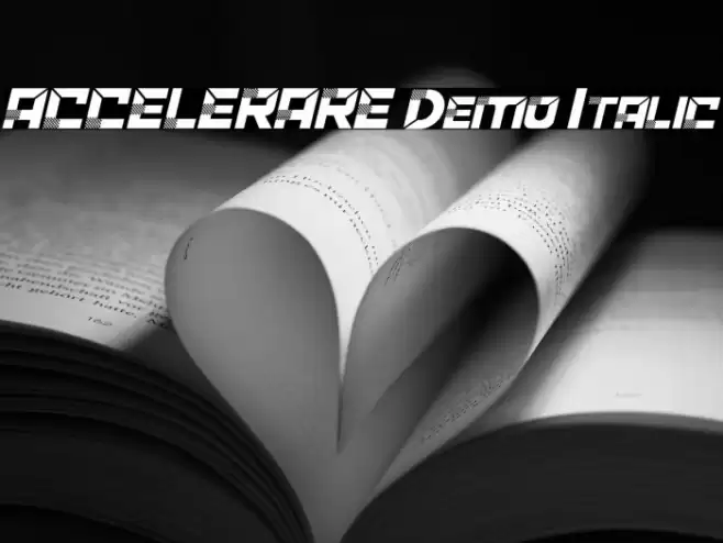 ACCELERARE Demo Italic Font examples