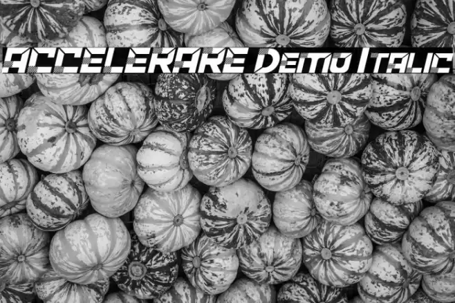 ACCELERARE Demo Italic Font examples