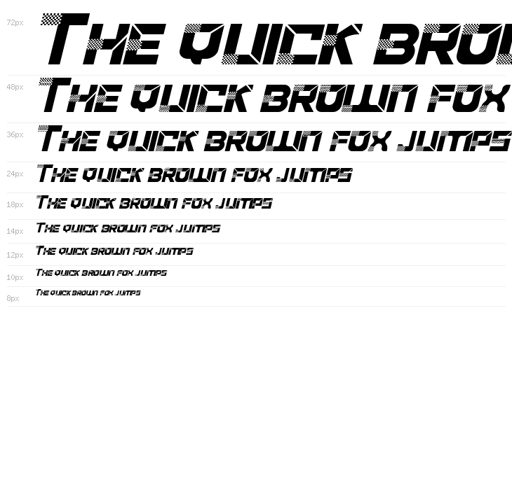 ACCELERARE Demo Italic Waterfall