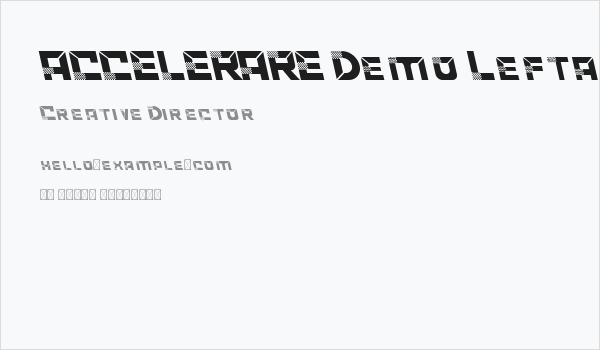 ACCELERARE Demo Leftalic Business Card