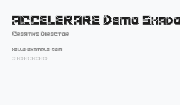 ACCELERARE Demo Shadow Business Card