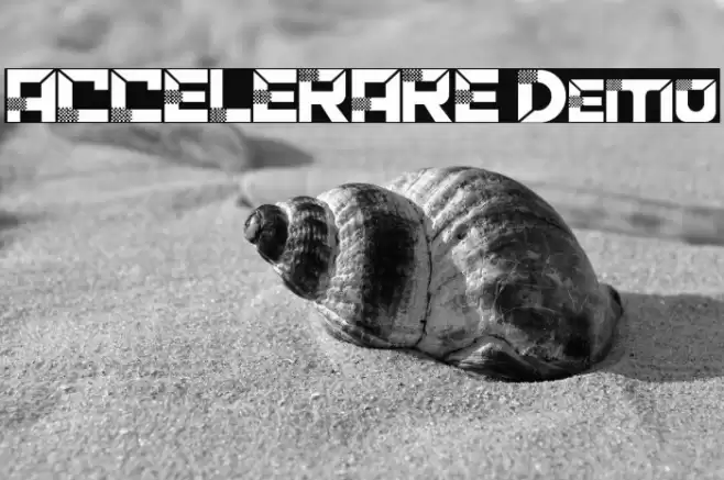 ACCELERARE Demo Font examples