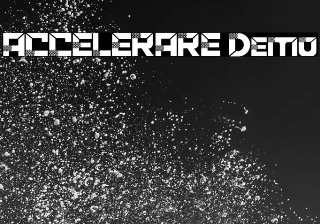ACCELERARE Demo Font examples