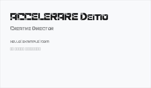 ACCELERARE Demo Business Card