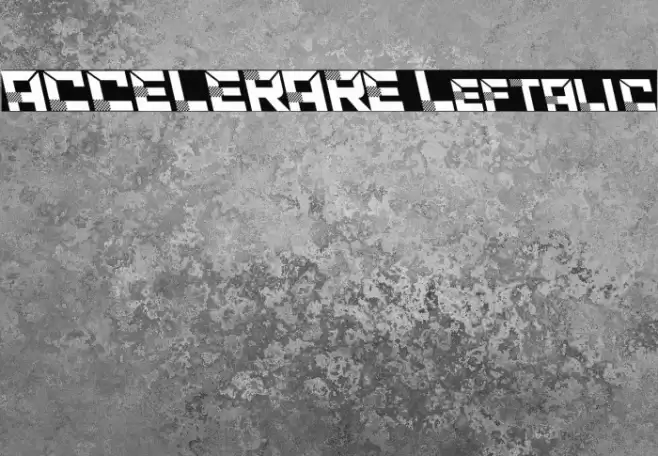 ACCELERARE Leftalic फ़ॉन्ट examples