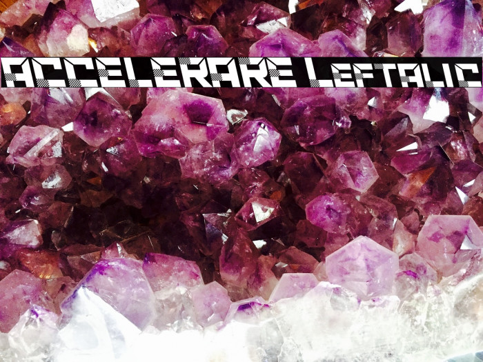 ACCELERARE Leftalic फ़ॉन्ट examples