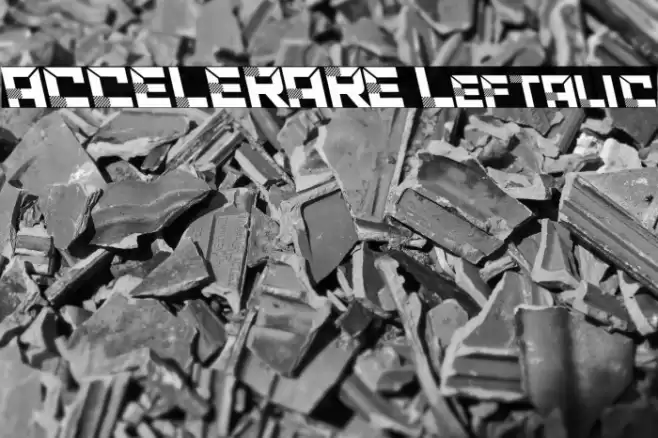 ACCELERARE Leftalic फ़ॉन्ट examples