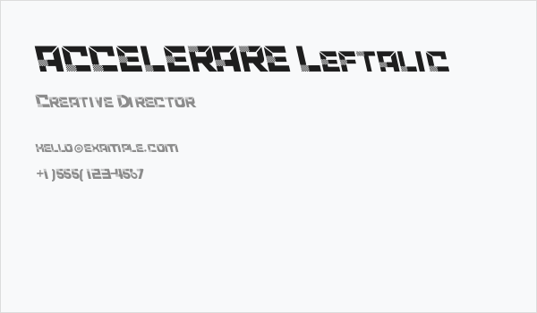 ACCELERARE Leftalic Business Card