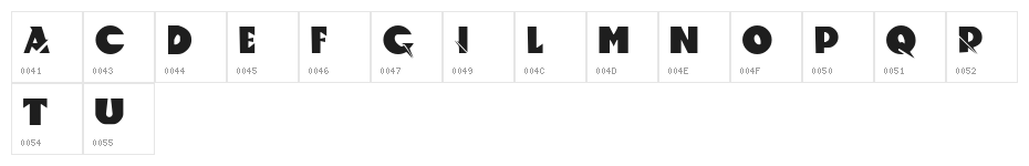 ACCELERATOR Character Map