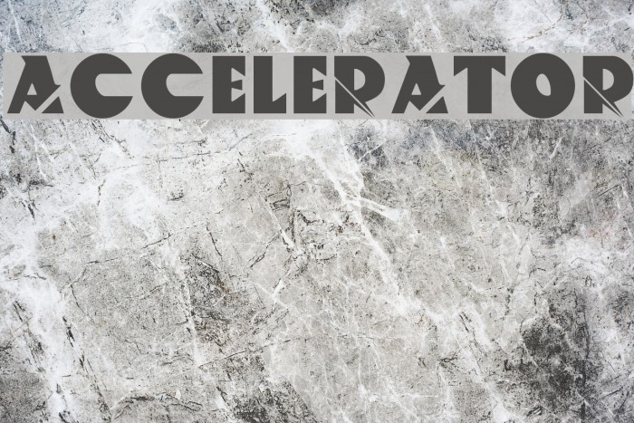ACCELERATOR Schriftart examples