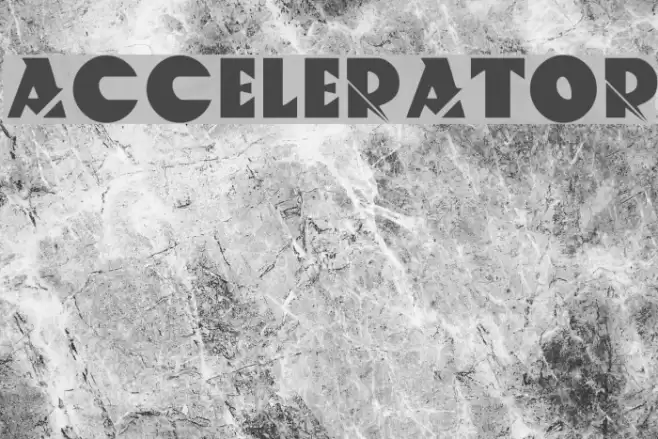 ACCELERATOR Font examples
