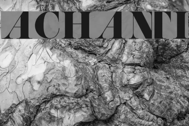 ACHANTI Font examples