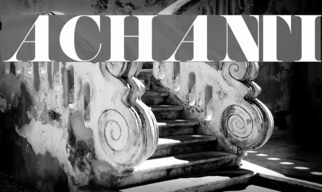 ACHANTI Font examples