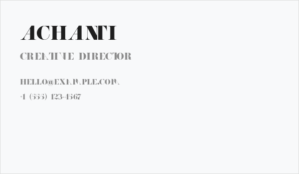 ACHANTI Business Card