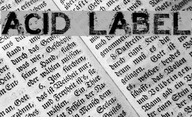 ACID LABEL___ Polices examples