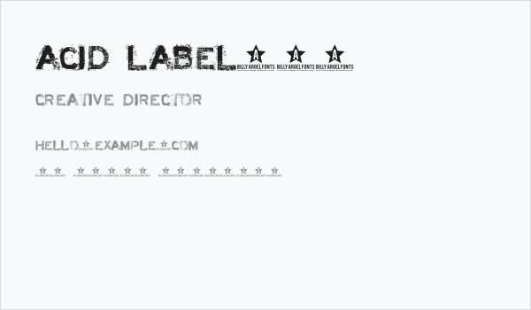 ACID LABEL___ Business Card
