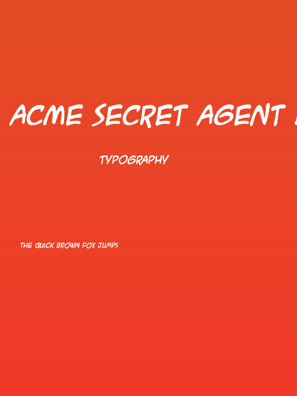 ACME Secret Agent BB Bold Italic Poster