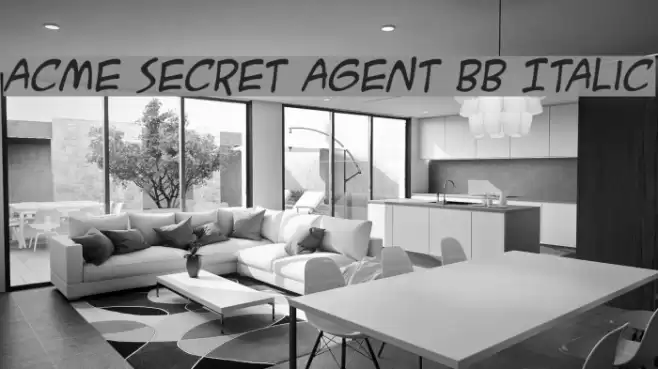 ACME Secret Agent BB Italic Font examples