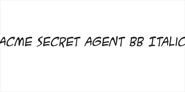 ACME Secret Agent BB Italic Logo