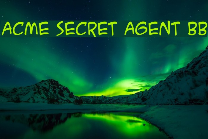 ACME Secret Agent BB Font examples