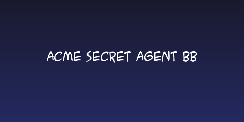 ACME Secret Agent BB Social Header