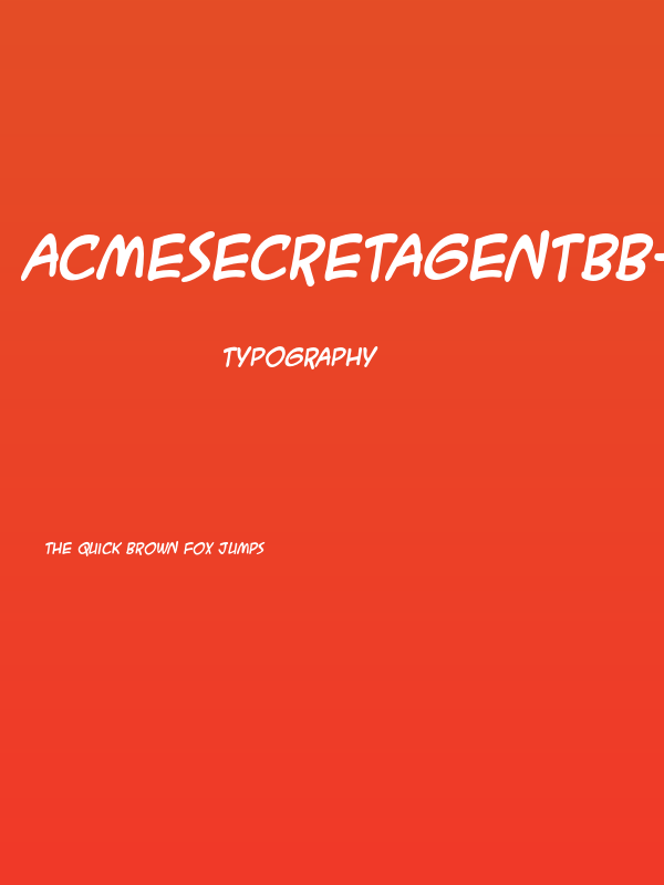 ACMESecretAgentBB-BoldItalic Poster