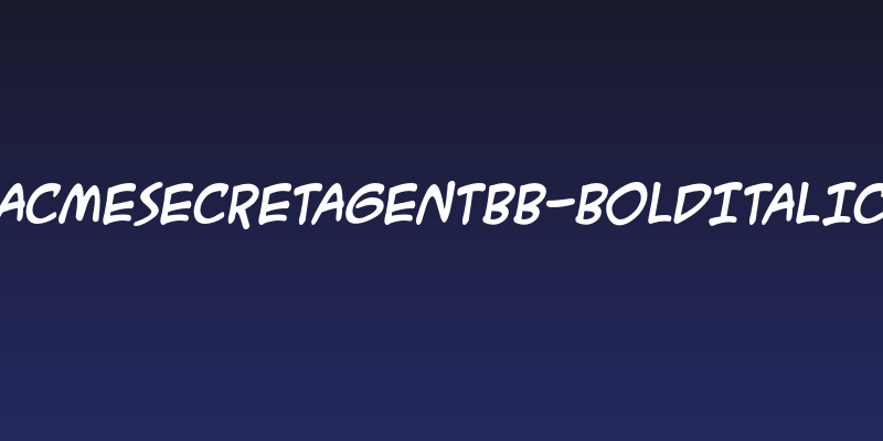 ACMESecretAgentBB-BoldItalic Social Header