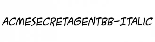 ACMESecretAgentBB-Italic  नि: शुल्क फ़ॉन्ट्स डाउनलोड
