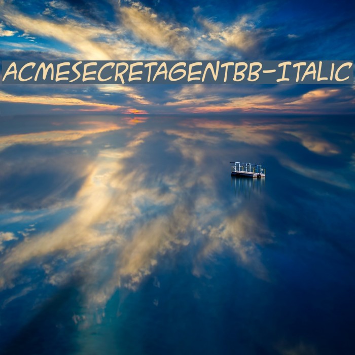 ACMESecretAgentBB-Italic Example 1