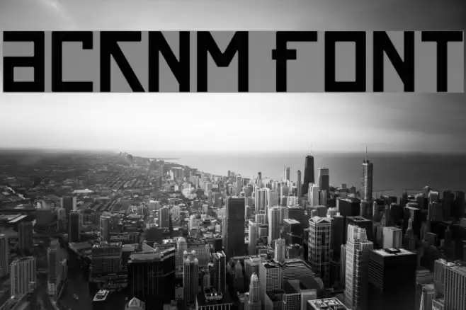 ACRNM Font examples