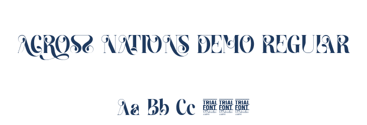 ACROSS NATIONS DEMO REGULAR Font Preview