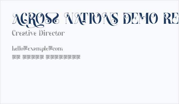 ACROSS NATIONS DEMO REGULAR Business Card
