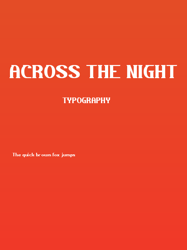 ACROSS THE NIGHT Poster