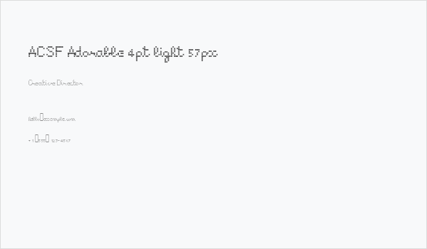 ACSF Adorable 4pt light 57px Business Card