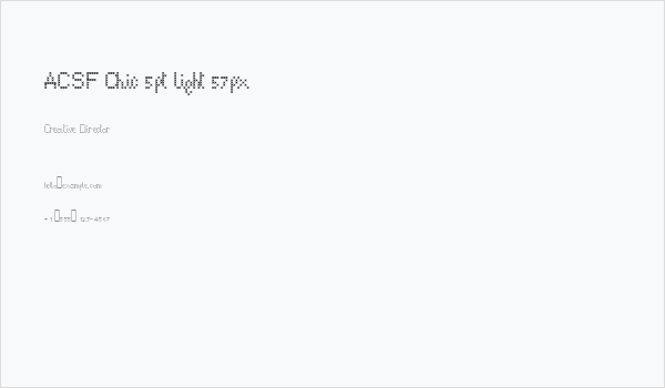 ACSF Chic 5pt light 57px Business Card