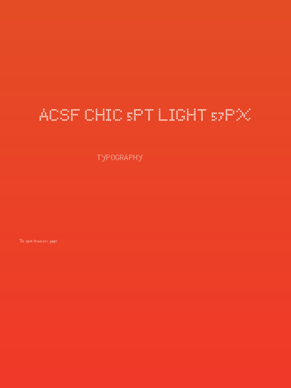 ACSF Chic 5pt light 57px Poster