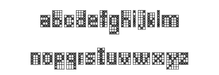 ACSF Festive 5pt 57px Font LOWERCASE