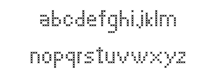 ACSF Festive 5pt light 57px Font LOWERCASE