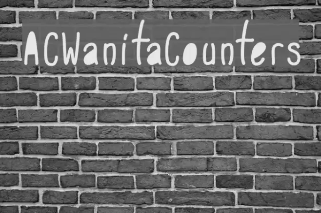 ACWanitaCounters Font examples