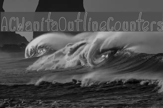 ACWanitaOutlineCounters Font examples