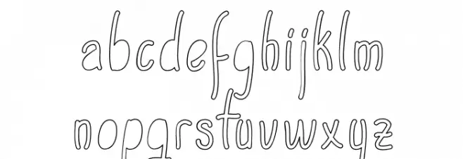 ACWanitaOutlineCounters Caratteri MINUSCOLO