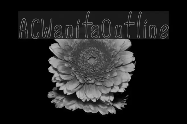 ACWanitaOutline Font examples