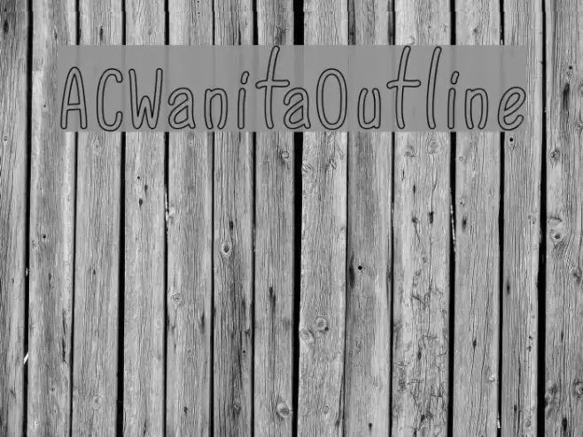 ACWanitaOutline Font examples