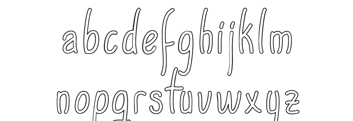 ACWanitaOutline Font LOWERCASE