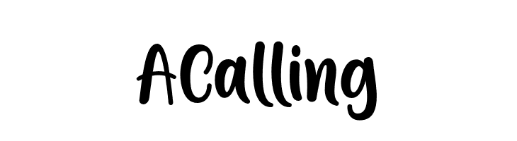 ACalling  フリーフォントのダウンロード