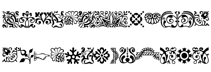 ACaslonOrnamentsModified Font LOWERCASE
