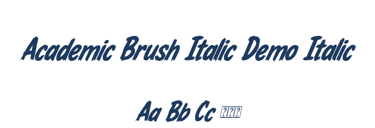 Academic Brush Italic Demo Italic Font Preview