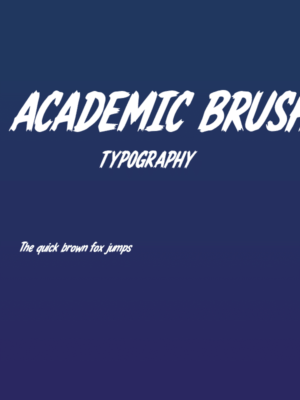 Academic Brush Italic Demo Italic Poster