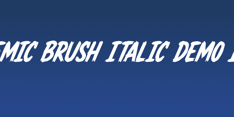 Academic Brush Italic Demo Italic Social Header