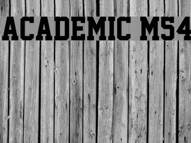 Academic M54 Font examples
